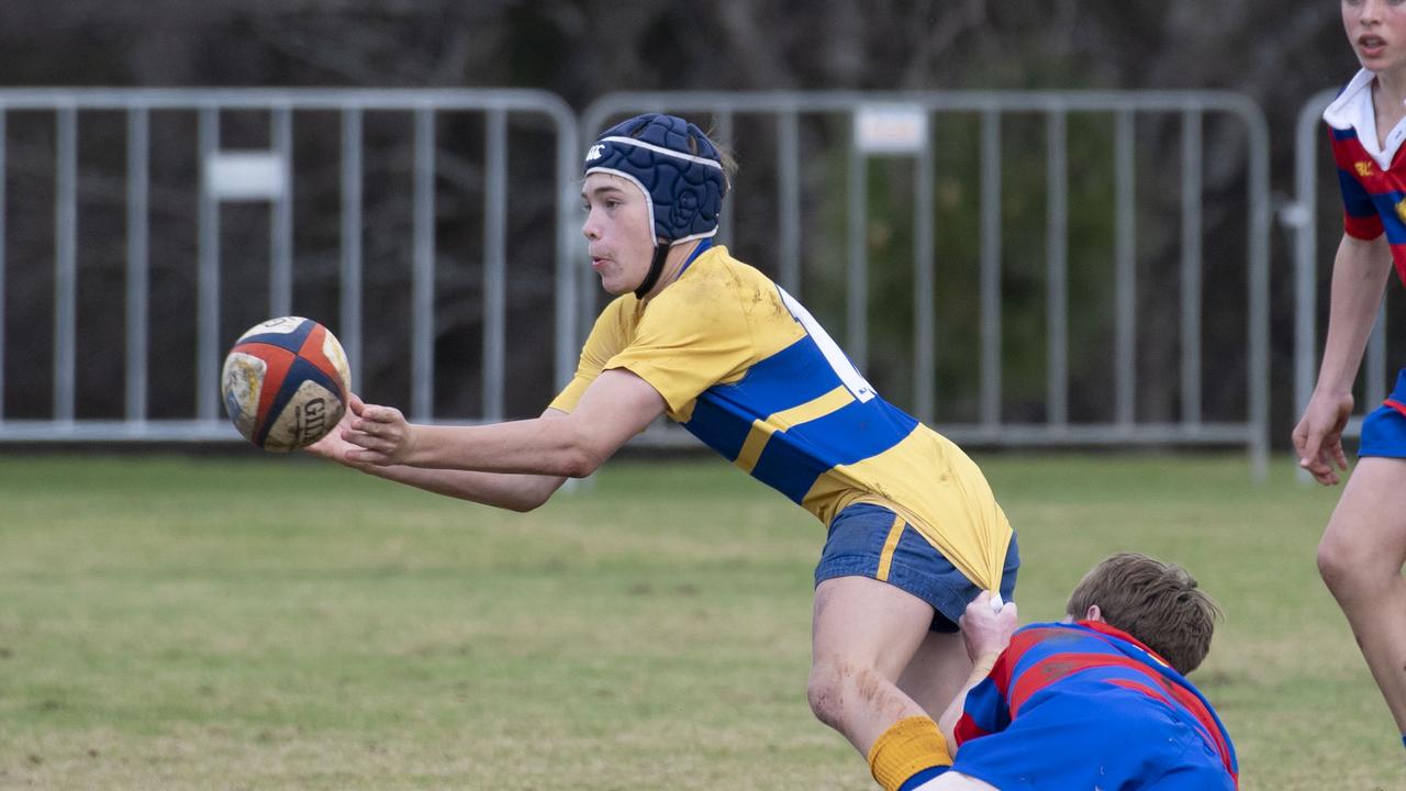 Action from 14As Downlands vs TGS game last year. Picture: Nev Madsen.