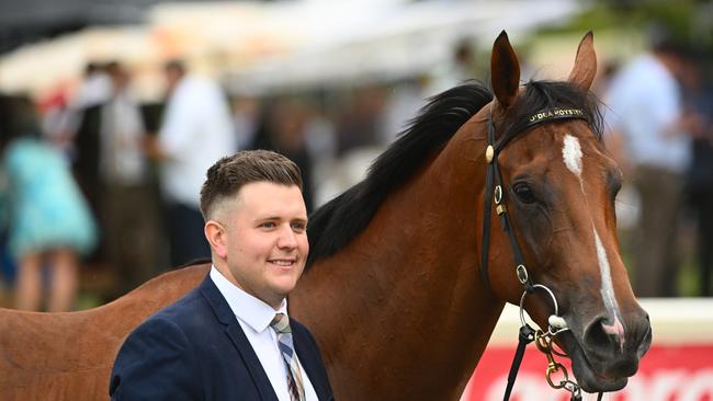 Oakleigh Plate winner Uncommon James will jump from barrier 13 of 14 on Saturday. Picture: Vince Caligiuri—Getty Images.