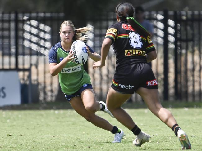 CANBERRA, AUSTRALIA, NewsWire Photos. MARCH 9, 2024: Westpac Tarsha Gale Cup - NSWRL Junior Reps Round Six Canberra Raiders vs Penrith Panthers at Raiders Belconnen in Canberra. Picture: NCA NewsWire / Martin Ollman