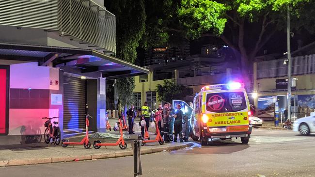 The body was found at the corner of Mitchell and Peel. Picture: NT News.