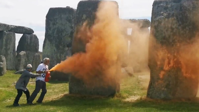 Stonehenge attacked by protesters