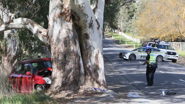 Fatal crash at Biggs Flat on Sunday. Photographer Emma Brasier.