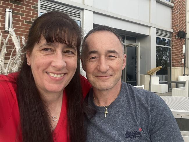Centrelink worker Joeanne Cassar with her husband, Andrew Giusti. Picture: Supplied