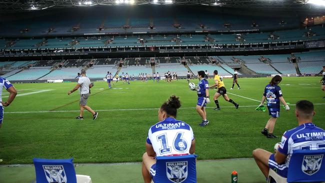 An astonishing sight for NRL fans. Photo: Phil Hillyard