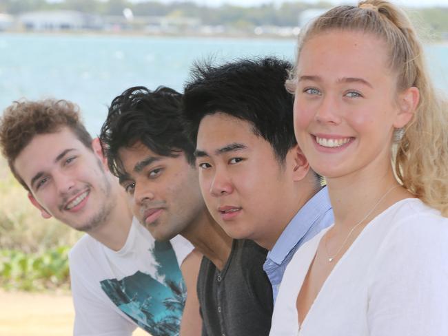 Pictured in Southport Gold Coast OP winners,  L-R Caelan Pascoe17, Tahseen Sarwar 17, Johnson Tsai 18, and Emma Siddle 18. Pic Mike Batterham