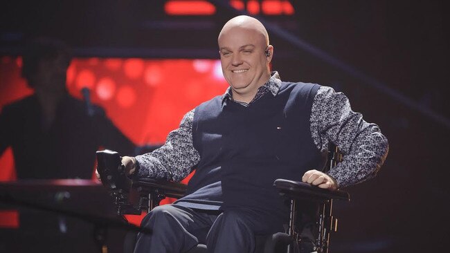 Tim McCallum on the set of the Voice Australia. Photo: SUPPLIED