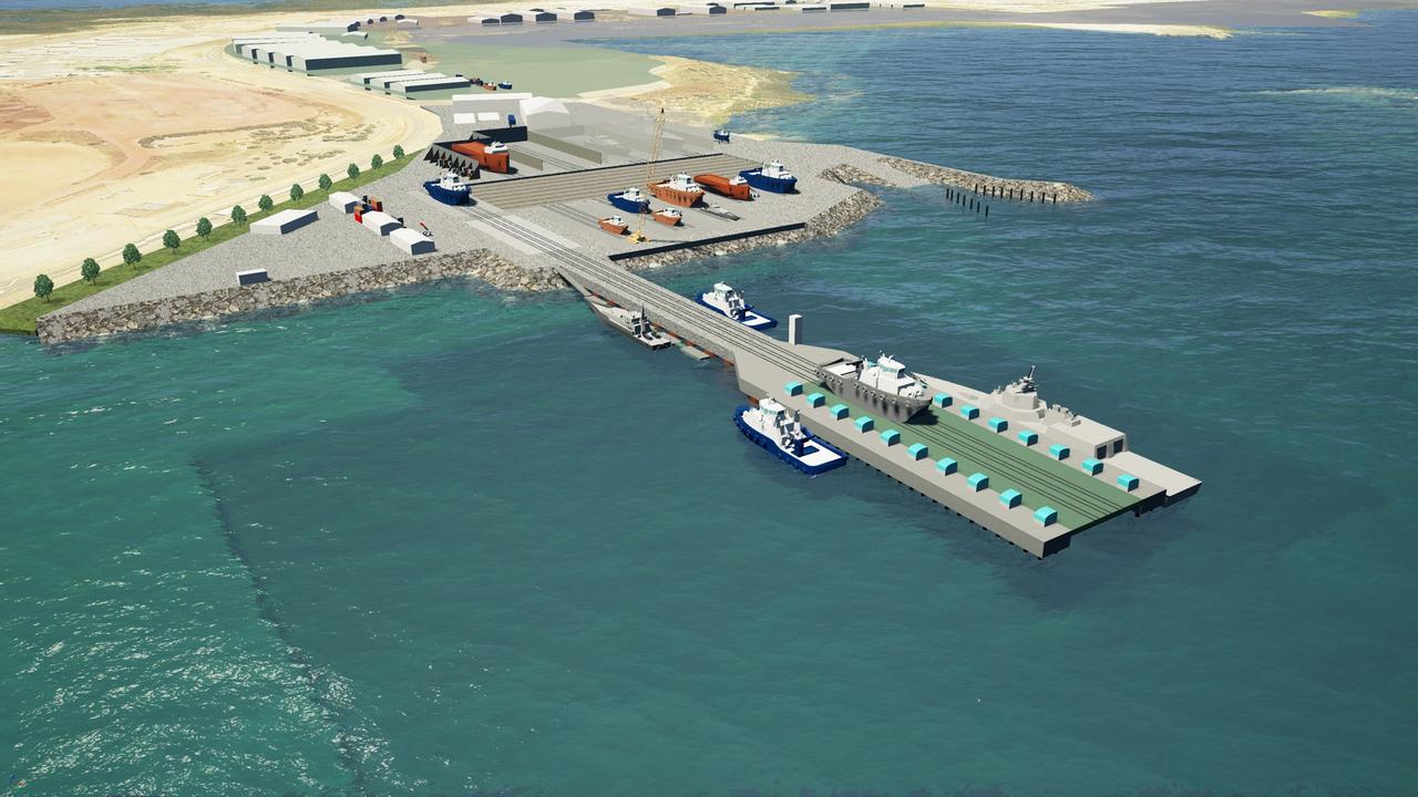 An artist impression of a proposed shiplift at East Arm. Picture: Supplied