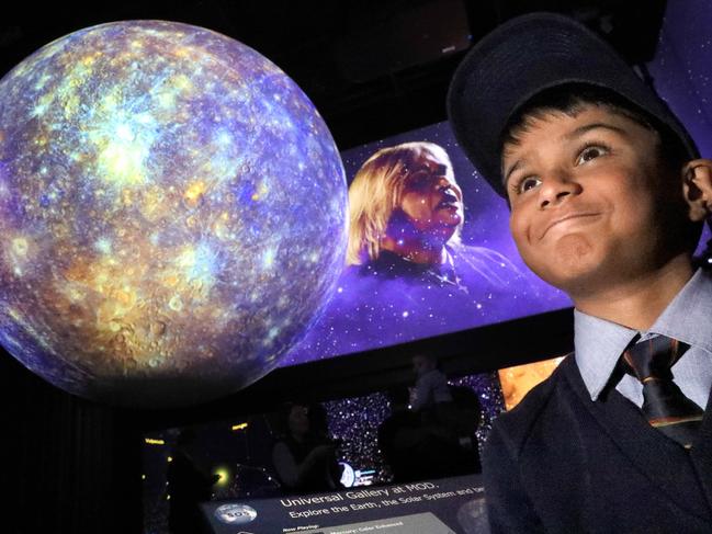 Grade 3 student, Megha Wijewardane 0f Old Reynella, has registered for the 24-hour competition ActInSpace and plans to participate for the entire 24 hours. At the new MOD (Museum of Discovery), 18 May 2018. (AAP Image/Dean Martin)