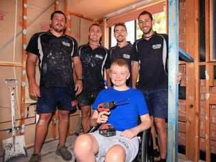 HELPING OUT: Spic 'N Span Constructions, along with their contractors and suppliers, have chipped in to fully renovated the Seminara family bathroom, free of charge. Picture: Scott Powick