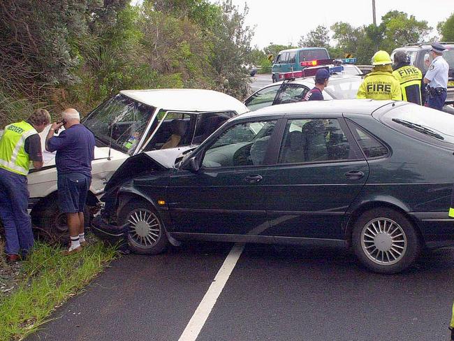 Another smash on the Bilgola Bends in 2001. Picture: Supplied