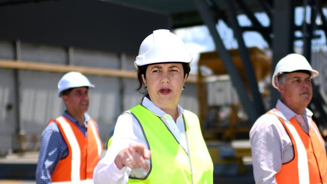 Queensland Premier Annastacia Palaszczuk during a visit to the Port of Townsville. Picture: NCA NewsWire / Dan Peled