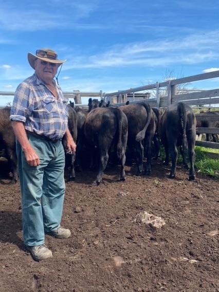 Mark Jacob, Dreeite South, will have 260 mixed sex Angus weaners at Colac Regional Saleyards' December store sale. Picture: Supplied