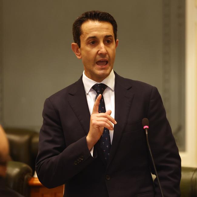 David Crisafulli in parliament. Picture: Annette Dew