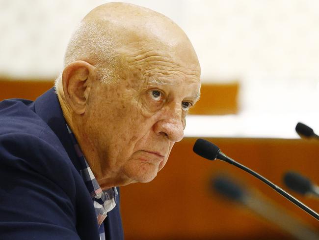 The Economics and Governance Committee meet for a public hearing into the proposed Strengthening Community Safety Bill at the Pullman Reef Casino Hotel. Cairns Mayor Bob Manning addresses the committee at the hearing. Picture: Brendan Radke