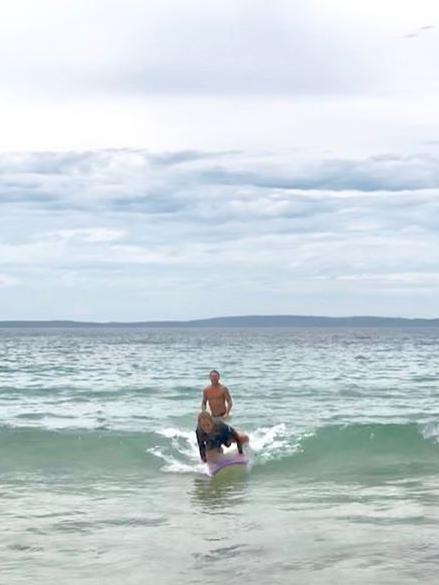 Jackie O wants to learn to surf. Picture: Instagram