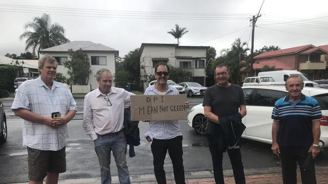 Some of the supporters of David Felsch, who has pleaded guilty to destroying mangroves without a permit in South Ballina in Ballina Local Court.