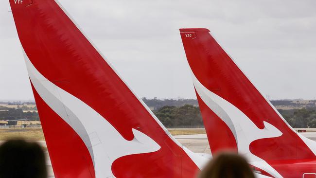 Qantas is facing a week of union action but says it has contingencies in place to limit the impact on passengers. Picture: NewsWire / Ian Currie