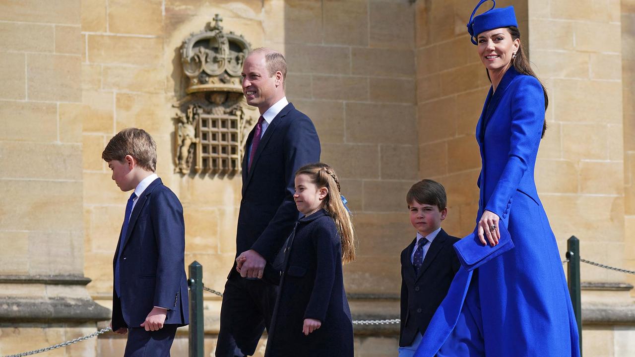 The Prince and Princess of Wales with their three children. Picture: Yui Mok/Pool/AFP