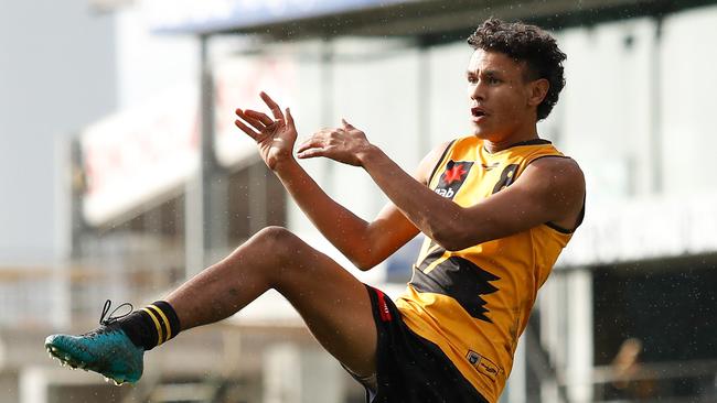 Exciting West Coast NGA prospect Tyrell Dewar. Picture: Dylan Burns/AFL Photos