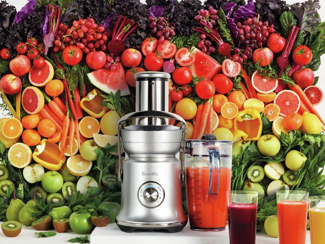 Supplied pic for Home Improvement story on kitchens in HS Realestate/Home Living.Juices flowingBreville’s new flagship juicer, the Juice Fountain Cold XL ($469.95), pictured, received an Australian Good Design Award this year. The juicer has a compact footprint, while its large chute lets you juice whole fruits and vegetables at a time.It features cold-spin technology, which means you won’t end up with an unappealing warm glass of juice. breville.com