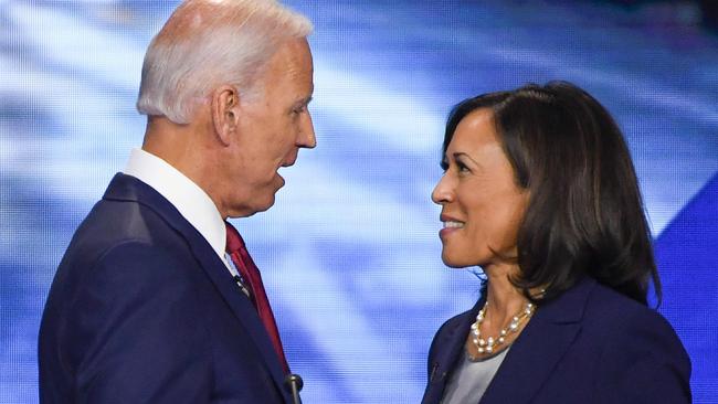 Joe Biden and Kamala Harris in 2019. Picture: AFP