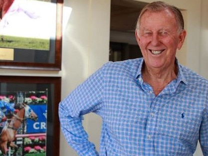 Larrikin adman John Singleton at his at his Strawberry Hill Stud. Picture: Justin Lloyd