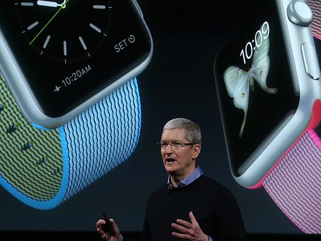 New features ... Apple CEO Tim Cook said the Apple Watch has had a makeover. Picture: Getty Images