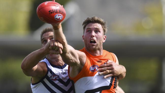 Dawson Simpson (right) is the “spirit” of GWS, says Leon Cameron. Pic: AAP