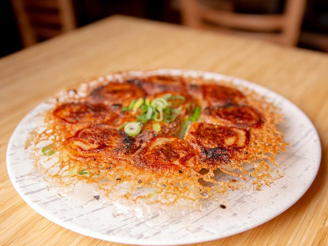 Hobart, Tasmania. Delicious 100. A plate of Pot Sticker, pan fried mixed dumplings at the Collins Street Pot Sticker Dumplings restaurant.Picture: Linda Higginson