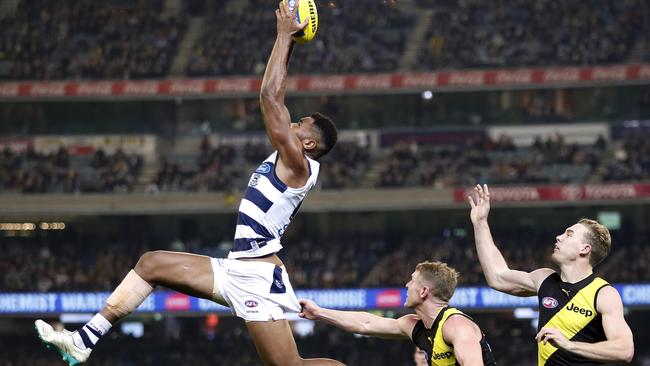 Esava Ratugolea is crucial to the Cats’ structure. Pic: Dylan Burns/AFL Photos