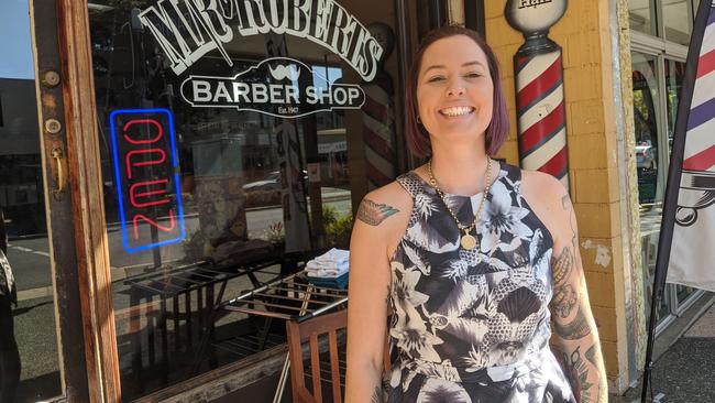 Mr Roberts Barber Shop at Mount Gravatt Central's Jaime Lendic. Picture: Alex Treacy