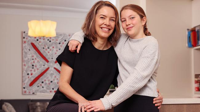 Rowena Newman in 2021 with her daughter Claudia, who was 11 at the time. Picture: Tim Hunter