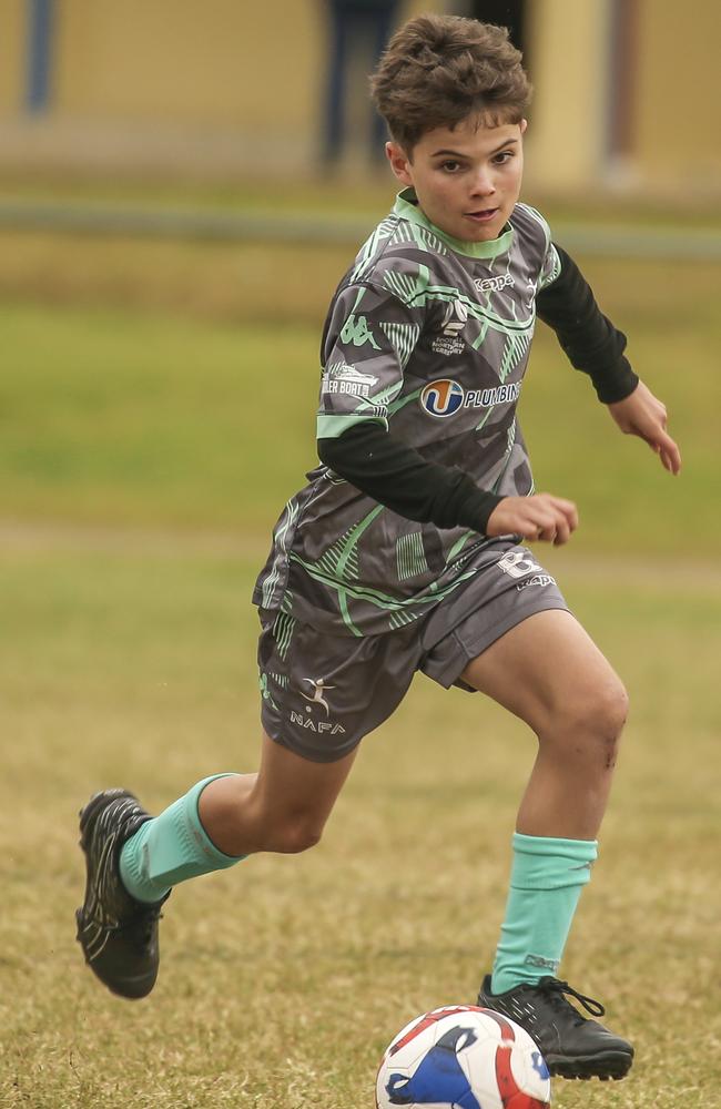 U/12 Football NT (Green Socks) V the FB 9 Academy in the Premier Invitational Football Carnival at Nerang. Picture: Glenn Campbell