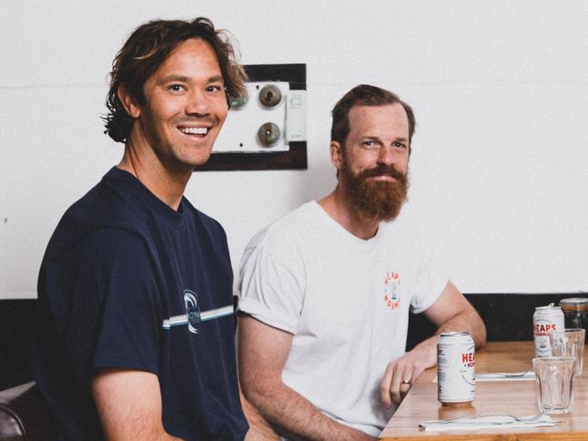 Heaps Normal co-founders (L-R) Jordy Smith, Andy Miller, Ben Holdstock & Peter Brennan. Picture: Nikki To