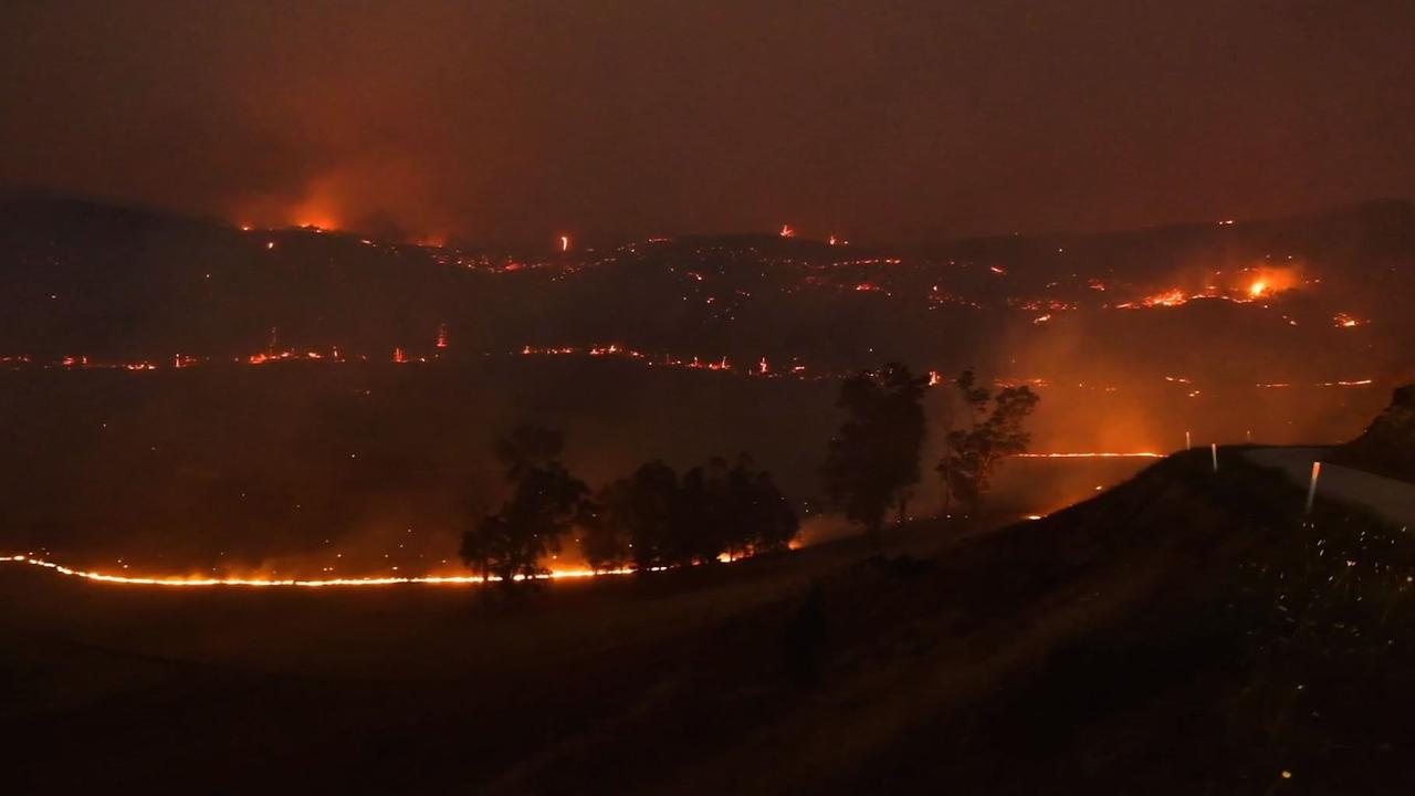 ‘It was chaos at the time. Stand out in the road there and look around, 360-degrees, and there was nothing that wasn’t on fire.’ Picture: Supplied