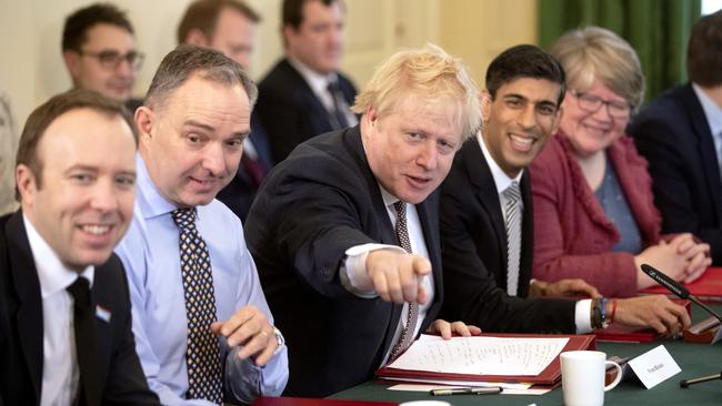 Boris Johnson, centre, is firmly of the view that there needs to be serious reform of the BBC. Picture: Getty Images