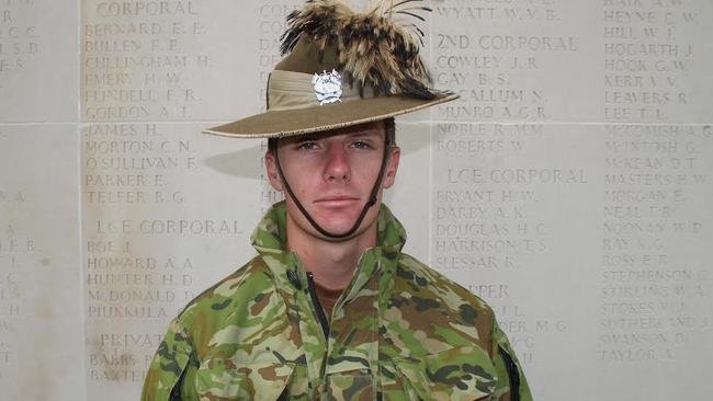 Villers Bretonneux, France 2016, rehearsals for Anzac Day commemorations overlooking the battlefields. Pictures Charles Miranda 2nd cavalry Trooper James Carter (from Brisbane)