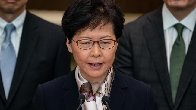 Hong Kong demonstrators are urging Carrie Lam to step down.