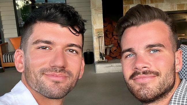 Luke Davies (left) and Jesse Baird (right) were discovered by police on Tuesday afternoon, their bodies stuffed into surfboard bags along a fence line in a Bungonia property.