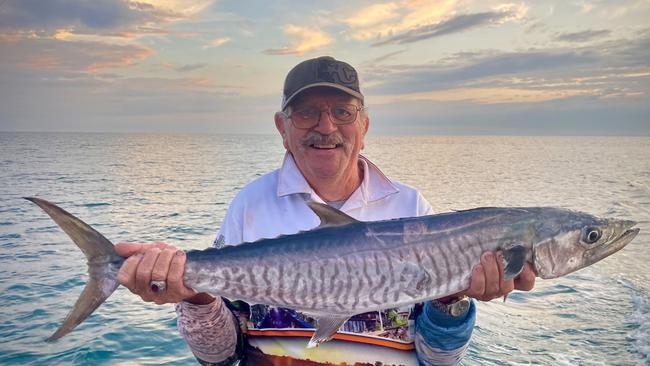 Gary Allen fished Lee Point for his morning mackerel when the winds weren’t too bad. Picture: David Richardson