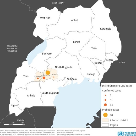 Uganda has declared an ebola outbreak. Picture: WHO