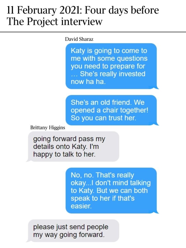 Brittany Higgins, David Sharaz Texts Reveal Politics, Plots Over Bruce ...