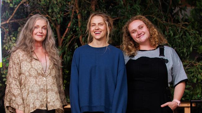 Miranda Richardson, Teresa Palmer, and Danielle Macdonald backstage on the set of the new BINGE original series - The Last Anniversary. PIcture: Justin Lloyd