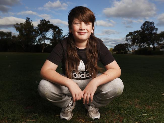 Oscar Kelly 9 from the Derwent Valley has been growing his mullet since birth with only a few minor trims in his life.  The search for Tassie's Best Mullet.  Picture: Nikki Davis-Jones