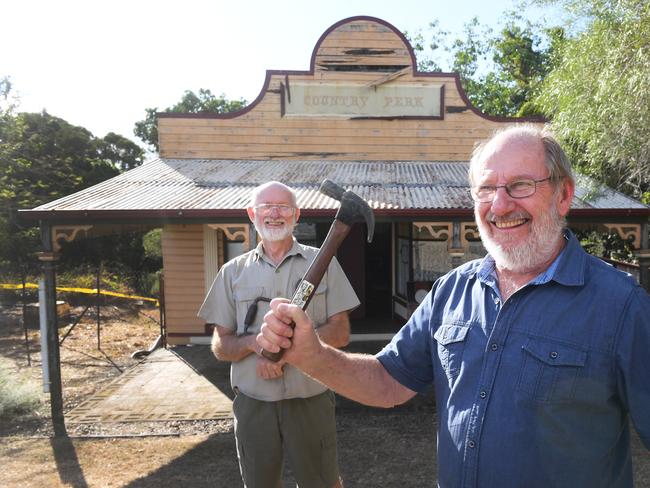 Rosewood Men's Shed Inc. is doing up the old cafe on Marburg Rosewood Road and will use it as their headquarters. Secretary Karl Wesner and president Paul MacMenigall.