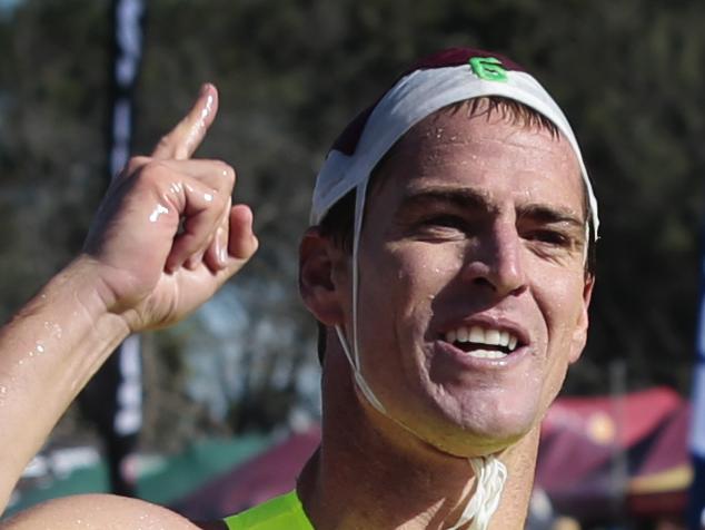 Shannon Eckstein of Northcliffe takes out gold in the Open Mens Ironman Final at the Australian SLSC Titles in Maroochydore. Photo Lachie Millard