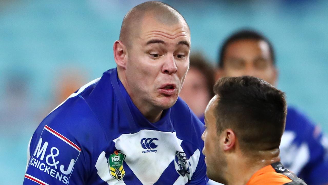 David Klemmer played 113 games for the Bulldogs before switching to the Knights in 2019. Picture: Cameron Spencer/Getty Images