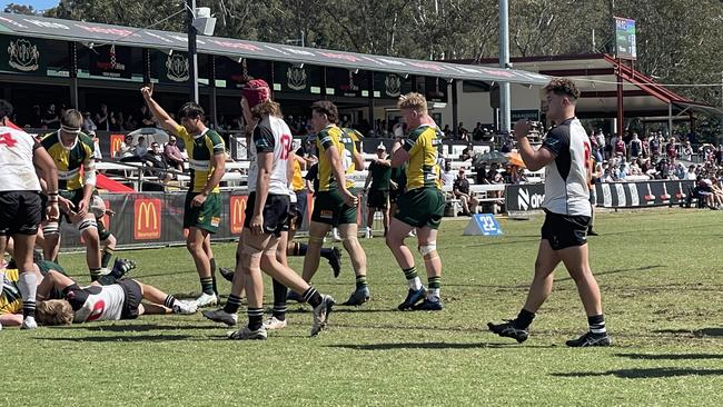 Thomas Doe scores for Wests in the Colts 1 clash against Souths.