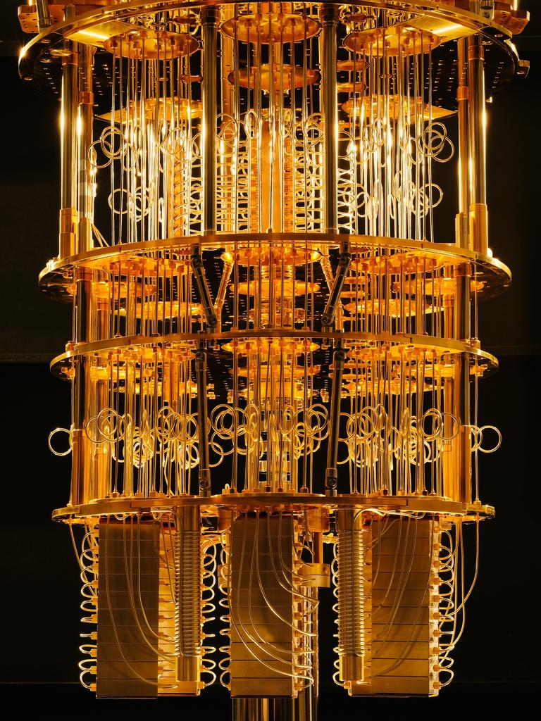 The ‘chandelier’ of an IBM Quantum Computer. Picture: Graham Carlow for IBM