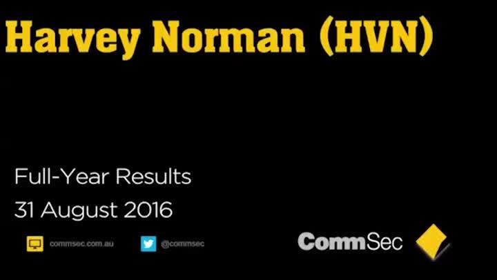 CommSec Harvey Norman Full Year Result 31 Aug 16: HVN profits buoyed by strength in housing demand